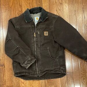 Vintage 2005 Carhartt boys jacket Dark Brown Field Jacket size 8